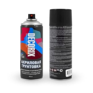 Грунтовка аэрозоль. черная DECORIX 520 мл.