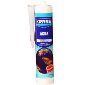 Герметик KRASS для аквариум AquaSilicon300мл бесц.