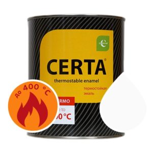 Эмаль термостойкая антикор белая 0,4 л CERTA NEW