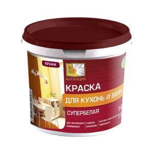 ВД краска для кухонь и ванн супербел 3 кг Коллекция